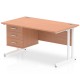 Rayleigh Cantilever Straight Desk with Fixed Pedestal